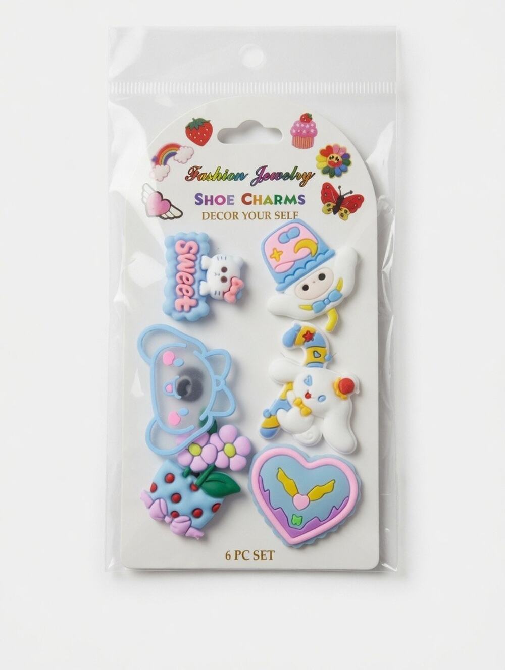 Cute Blue Shoe Charms – 6 Piece Set